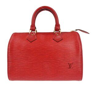 Louis Vuitton Red Epi Speedy 25 Handbag M43017 VI0934 145952